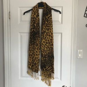 Leopard print pashmina scarf